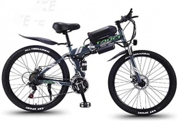 baozge Bike baozge Electric Bike 26 Mountain Bike for Adult All Terrain 27-speed Bicycles 36V 30KM Pure Battery Mileage Detachable Lithium Ion Battery Smart Mountain Ebike for Adult-black green A1_10AH / 60km