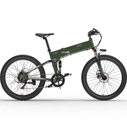 Bezior Bike Bezior Electric Bike X500Pro, 48V 10.4AH 26" Electric Mountain Bike Dirt Ebike for Adults Shimano 7-Speed 3 Riding Modes, Green