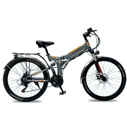 BZGKNUL Bike BZGKNUL Electric Bike for Adult 26 inch Tire Ebikes Foldable 48V Lithium Battery E-Bike 500W Mountain Snow Beach Electric Bicycle (Color : Gray)