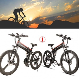 canoy Folding Electric Mountain Bike canoy Electric Bike Folding Mountain E-Bikes with 48V 350W 10Ah Lithium-ion battery, City MTB Booster Bicycles