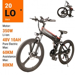 canoy Electric Bikes For Adult Mountain Bikes Folding Ebikes All Terrain 26" 48V 350W 10Ah Removable Lithium-Ion Battery Mountain Bicycles