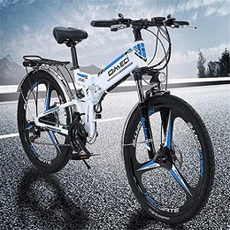 CASTOR Folding Electric Mountain Bike CASTOR Electric Bike Bike Folding, Mountain Bike, 26 Inch EBike with LargeScreen LCD Display, 48V 10Ah Removable Lithium Battery, 21 Speed Gear