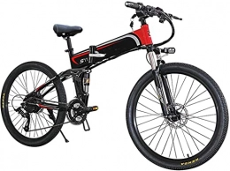 CASTOR Folding Electric Mountain Bike CASTOR Electric Bike Men Mountain Bike Bikes All Terrain with Lcd Display Folding Electronic Bicycle 1000w 7 Speed 48v 14ah 26 4 Inch Electric Bike Full Suspension for Men Adult
