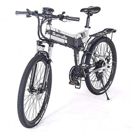 CBA BING 26'' Electric Mountain Bike,Unisex Folding Electric Bicycle Three Working Modes,10.4A Removable Lithium Battery folding bike