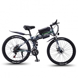CHANGXIE Electric mountain bike 26 Inches Assisted bicycles Foldable 36V13Ah electric mountain bike with lithium-ion battery Spoked wheel Off-road bikes,Blue