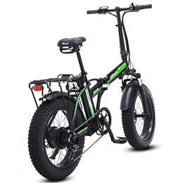 CHEER.COM Folding Electric Mountain Bike CHEER.COM Folding Electric Bike 20 Inch Snow Electric Bike Removable Lithium-ion Battery 500W Urban Commuter 7 Speed Ebike For Adults 48V 15Ah Lithium Battery, Black
