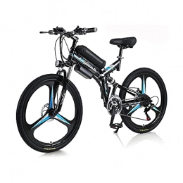 CHHD Folding Electric Mountain Bike CHHD Electric Bike For Adult Men Women，Folding Bike 350W 36V 10A 18650 Lithium-Ion Battery Foldable 26" Mountain E-Bike With 21-Speed Transmission System Easy To Folding(Color:white)