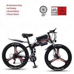CHJ Bike CHJ Electric Bicycle, 26-Inch 21-Speed Mountain Folding Bicycle, Lithium Battery 36V350W-8AH, 13AH Super Endurance 50-90KM, Used for Adult Men and Women Travel Off-Road, 13AH