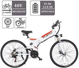 Clothes Folding Electric Mountain Bike CLOTHES Electric Mountain Bike, 26inch Folding Electric Bike With 48V 12.8Ah Removable Lithium-Ion Battery Ebike Three Riding Mode 350W Motor And E-ABS Double Disc Brake Electric Bicycle, Bicycle