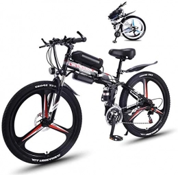 Clothes Bike CLOTHES Electric Mountain Bike, Folding Electric Mountain Bike 26 Inch Fat Tire Ebike 350W Motor, Full Suspension and 21 Speed Gears with LCD Backlight 3 Riding Modes for Adult and Teens, Bicycle