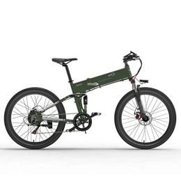 Clydpee Bike Clydpee Electric Bike, Aluminium Frame, Electric Bicycle Mountain Bike with 48V 10.4AH Integrated Battery for Teenagers and Adults Outdoor Commuter, ArmyGreen