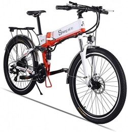 CNRRT Folding Electric Mountain Bike CNRRT Electric bicycle - the foldable portable electric bicycles, to the suspension before work and leisure, neutral assisted bicycle pedal, 350W / 48V (orange (500W)) (Color : -, Size : -)