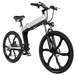 COKECO Folding Electric Mountain Bike COKECO 26'' Electric Mountain Bike With Removable Battery Mountain Electric Bicycle Booster 48V12.8Ah Lithium Battery Electric Folding Electric Bicycle Three Riding Modes LED Display