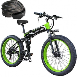 COKECO Bike COKECO Electric Mountain Bike Electric Mountain Bike, 26-inch Folding 48V / 8AH Electric Bicycle With Ultra-lightweight Magnesium Alloy Spokes Wheel, 21-speed Gear, Advanced Full Suspension