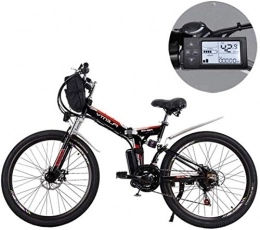 CSS Folding Electric Mountain Bike CSS 24 inch Electric Mountain Bikes, Removable Lithium Battery Mountain Electric Folding Bicycle with Hanging Bag Three Riding Modes 6-20, 18ah / 864Wh