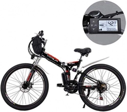 CSS Bike CSS 24 inch Electric Mountain Bikes, Removable Lithium Battery Mountain Electric Folding Bicycle with Hanging Bag Three Riding Modes 6-20, A, 15ah / 720Wh
