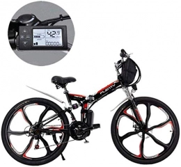 CSS Electric Mountain Bikes,24/26 inch 21 Speed Removable Lithium Battery Mountain Electric Folding Bicycle with Hanging Bag Three Riding Modes 7-10,26 inch
