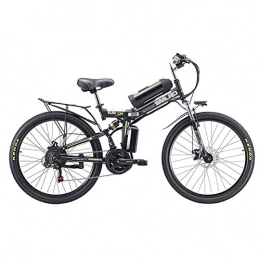 DJP Bike DJP Mountain Bike, Furniture Electric Bike Smart Mountain Bike, Folding Ebikes for Adults, 8Ah Lithium-Ion Batter 3 Riding Modes, Max Speed 20Km Per Hour White 350W 48V 8Ah, Black