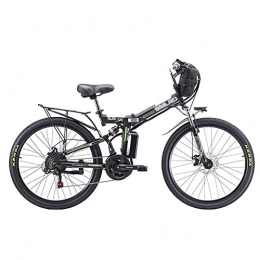 DJP Folding Electric Mountain Bike DJP Mountain Bike, Furniture Folding Electric Mountain Bikes, Wheel Lithium-Ion Batter Electric Bicycle, 3 Riding Modes Ebike for Adults Outdoor Cycling Black 350W 48V 8Ah, Black, 350W 48V 8Ah