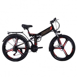 Dybory E-Bike, Electric Bike Mountain 48V 10Ah 350W 26-Inch, Folding Electric Mountain Bike 21-Level Shift Assisted Alloy Magnesium Rim for Adult, Black