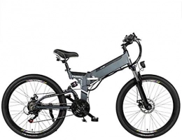 ZMHVOL Bike Ebikes, Electric Bike Folding Electric Mountain Bike with 24" Super Lightweight Aluminum Alloy Electric Bicycle, Premium Full Suspension And 21 Speed Gears, 350 Motor, Lithium Battery 48V ZDWN