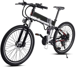 RDJM Bike Ebikes, Electric Mountain Bike 48v and 500w Assist Electric Bicycle Beach Snow Bike for Adults Aluminum Electric Scooter 8 Speed Gear E-bike with Removable 48v 10.4a Lithium Battery ( Color : Black )