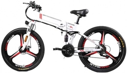 RDJM Folding Electric Mountain Bike Ebikes, Folding Electric Bike for Adults, Three Modes Riding Assist E-Bike Mountain Electric Bike 350W Motor, LED Display Electric Bicycle Commute Ebike, Portable Easy To Store (Color : White)