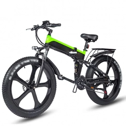 Electric oven Folding Electric Mountain Bike Electric Bicycle 1000W Electric Beach Bike 4.0 Fat Tire Electric Bicycle 48V Mens Mountain Bike Snow Bike 26 inch Bicycle (Color : F)