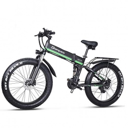 FLZ Bike ELECTRIC BICYCLE 1000W Electric Bicycle Can Fold Mountain Bike, Lithium Battery Boost of Fat Tire Intelligent Battery Car Electrical Bike / Green / 110186cm