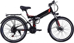 CASTOR Folding Electric Mountain Bike Electric Bike 26 Inch Electric Bike Folding Mountain EBike 21 Speed 36V 8A / 10A Removable Lithium Battery Electric Bicycle for Adult 300W Motor High Carbon Steel Material