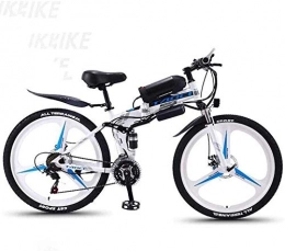 Suge Folding Electric Mountain Bike Electric Bike 26 Mountain Bike for Adult All Terrain 21-speed Bicycles 36V 30KM Pure Battery Mileage Detachable Lithium Ion Battery Smart Mountain Ebike for Adult