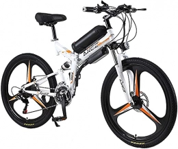 CASTOR Bike Electric Bike 26inch Mountain Electric Bicycle, 21 Speed ShockAbsorbing Mountain Bicycle, 350w City Commuter bike, 36v Removable Lithium Battery, High Carbon Steel Folding Electric Bicycle, Gray, 8ah 35km