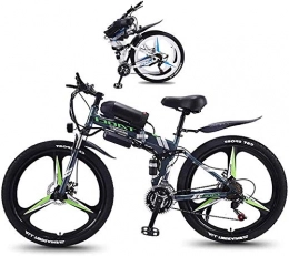 CASTOR Folding Electric Mountain Bike Electric Bike Electric Bike Folding Electric Mountain 350W Foldaway Sport City Assisted Electric Bicycle with 26" Super Lightweight Magnesium Alloy Integrated Wheel, Full Suspension And 21 Speed Gears