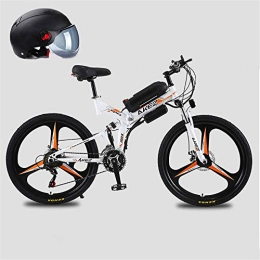 Erik Xian Folding Electric Mountain Bike Electric Bike Electric Mountain Bike 26'' 350W Motor Folding Electric Mountain Bike, Electric Bike with 48V Lithium-Ion Battery, Premium Full Suspension And 21 Speed Gears, Blue, 10AH for the jungle tra