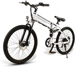Erik Xian Folding Electric Mountain Bike Electric Bike Electric Mountain Bike 26" E-Bike, E-MTB, E-Mountainbike 48V 10.4Ah 350W - 26-Inch Folding Electric Mountain Bike 21-Level Shift Assisted for the jungle trails, the snow, the beach, the