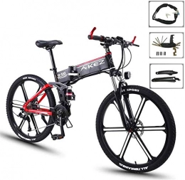 Erik Xian Folding Electric Mountain Bike Electric Bike Electric Mountain Bike 26" Electric Bike 36V 350W Motor - Ebikes Bicycle with 27 Speed Gear Pedal Assist Lithium Battery Hydraulic Disc Brake Premium Full Suspension for the jungle trail