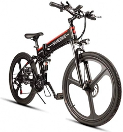 Erik Xian Folding Electric Mountain Bike Electric Bike Electric Mountain Bike 26'' Folding Electric Mountain Bike with 350W Motor 48V 10.4Ah Lithium-Ion Battery - 21 Speed Shift Assisted E-Bike for Adults Men Women for the jungle trails, the