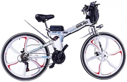 Erik Xian Bike Electric Bike Electric Mountain Bike 26 in Folding Electric Bikes, 48V / 10A / 350W Double Disc Brake Full suspension Bicycle Boost Mountain Cycling for the jungle trails, the snow, the beach, the hi
