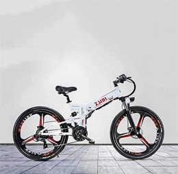 Erik Xian Folding Electric Mountain Bike Electric Bike Electric Mountain Bike Adult Electric Mountain Bike, 48V Lithium Battery, Aluminum Alloy Foldable Multi-Link Suspension, With GPS and Oil Disc Brake for the jungle trails, the snow, the