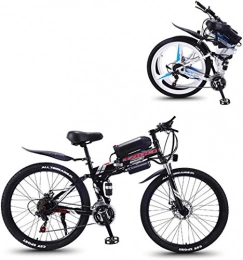 Erik Xian Bike Electric Bike Electric Mountain Bike Electric Bike Folding Electric Mountain Bike with 26" Super Lightweight High Carbon Steel Material, 350W Motor Removable Lithium Battery 36V And 21 Speed Gears, Gra