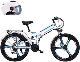 HCMNME Bike Electric Bike Electric Mountain Bike Electric Snow Bike, Electric Bike Electric Mountain Bike 300W Ebike 26'' Electric Bicycle, 25Km / H Adults Ebike with Removable 10Ah Battery, Professional 21 Speed G