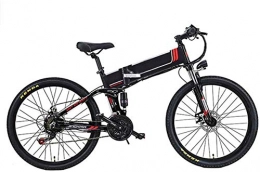 HCMNME Bike Electric Bike Electric Mountain Bike Electric Snow Bike, Electric Mountain Bike, 350W E-Bike 26" Aluminum Electric Bicycle for Adults with Removable 48V 8AH / 10AH Lithium-Ion Battery 21 Speed Gears Lit