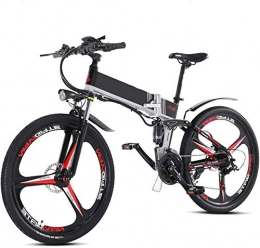 Erik Xian Bike Electric Bike Electric Mountain Bike Foldable Electric Bike 26'' Mountain Adult E Bike Beach Snow Bike Bicycle Wheel 2.0 Tire with 300w Motor and 48v / 12.5ah Lithium Battery 21-speed Gear for th