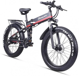 Erik Xian Folding Electric Mountain Bike Electric Bike Electric Mountain Bike Folding E-Bike 26''with LCD Display 1000W 48V 12.8AH 40KM / H Removable Lithium Battery Electric Mountain Bicycle with 3 Driving Modes for the jungle trails, the sno