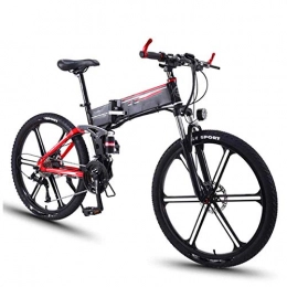 Erik Xian Folding Electric Mountain Bike Electric Bike Electric Mountain Bike Folding Electric Bike, 350W 26'' Aluminum Alloy Electric Bicycle with Removable 36V 8AH Lithium-Ion 27 Speed Shifter Dual Disc Brakes Unisex for the jungle trails,