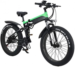 Erik Xian Folding Electric Mountain Bike Electric Bike Electric Mountain Bike Folding Electric Bike for Adults, 26" Electric Bicycle / Commute Ebike with 500W Motor, 21 Speed Transmission Gears, Portable Easy To Store in Caravan, Motor Home, B