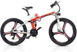 Erik Xian Folding Electric Mountain Bike Electric Bike Electric Mountain Bike Folding Electric Mountain Bike, 26'' with 350W Motor Commute Traveling Adult Electric Bicycle 48V Removable Battery Optional Dual Battery Style Up To 180KM Battery