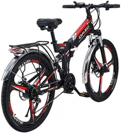 Erik Xian Folding Electric Mountain Bike Electric Bike Electric Mountain Bike Smart Electric Bike for Adults 26'' E-Bike 300W 48V 10Ah Lithium-Ion Battery Moped Electric Mountain Bicycles for the jungle trails, the snow, the beach, the hi