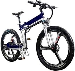 RDJM Folding Electric Mountain Bike Electric Bike, Mini Electric Bike, with 400W Motor 26'' Folding Mountain Electric Bicycle Hidden Removable Lithium Battery Dual Disc Brakes City Electric Bike for Adults Unisex Lithium Battery Be