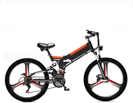 Fangfang Folding Electric Mountain Bike Electric Bikes, 24" Electric Bike, Folding Electric Mountain Bike with Super Lightweight Aluminum Alloy, Electric Bicycle, Premium Full Suspension And 21 Speed Gears, 350 Motor, Lithium Battery 48V , E